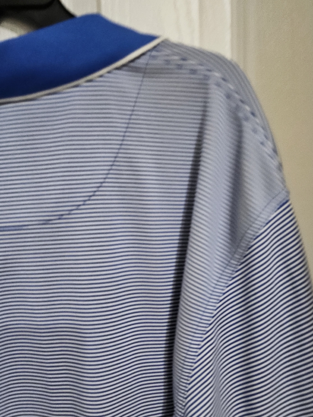 Champions Tour Golf Polo Shirt Mens XL Blue Striped Performance Short Sleeve . - Picture 9 of 9